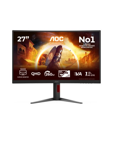G4 Gaming pantalla para PC 68,6 cm (27") 2560 x 1440 Pixeles Quad HD LED Negro, Rojo