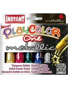 ESTUCHE 6 COLORES PLAYCOLOR ONE METALIC 10G