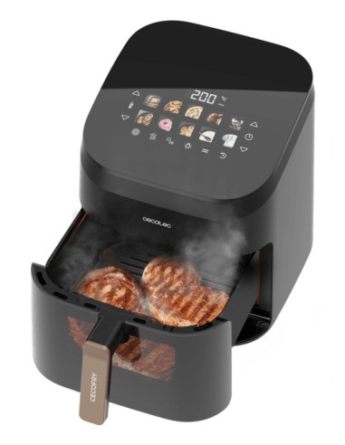Cecofry&Grill Smokin' 6500 Sencillo 6,5 L Independiente 2200 W Freidora de aire caliente Negro, Marrón