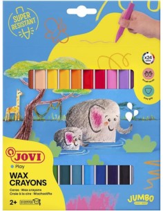 ESTUCHE 24 CERAS TRIANGULARES JOVICOLOR TRIWAX