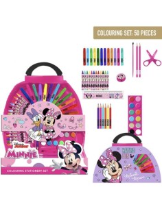 SET PAPELERIA COLOREABLE 50 PIEZAS MINNIE MOUSE