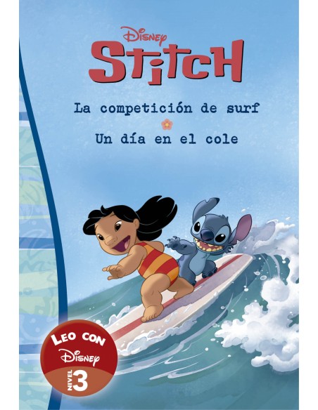 LEO CON DISNEY STITCH UN DIA EN EL COLE Y LA COMPETICION DE SURF