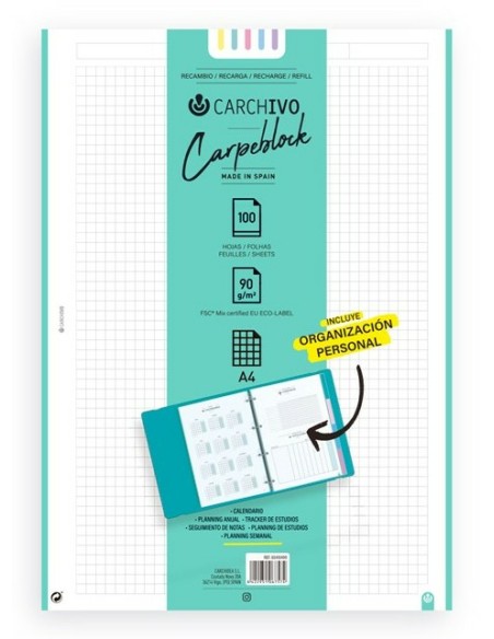 65410499 papel de cuaderno 210 x 297 mm (A4) 100 hojas