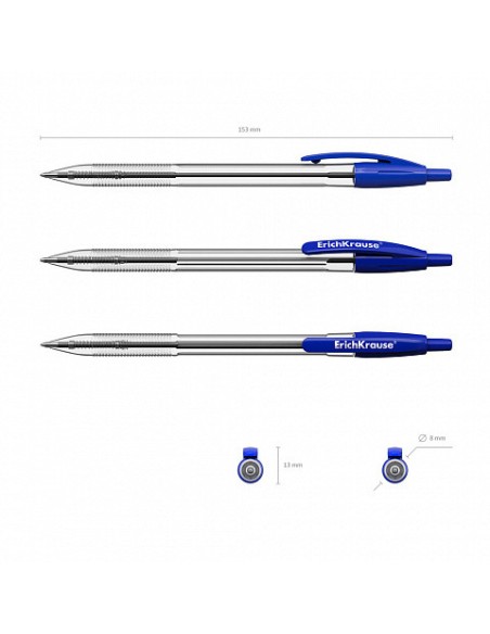 BOLÍGRAFO AUTOMÁTICO R-301 CLASSIC MATIC 1.0, TINTA COLOR: AZUL ERICH KRAUSE 38509