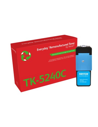 Remanufacturado Everyday Tóner Everyday Cian remanufacturado de Xerox es compatible con Kyocera TK-5240C, Capacidad estándar
