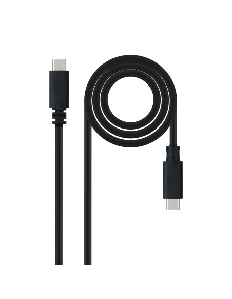 Cable USB 2.0 3A, tipo USB-C/M-USB-C/M, Negro, 1.5 m
