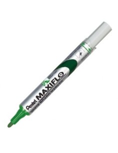 C 12 rotulador para pizarra blanca maxiflo s color verde punta media pentel