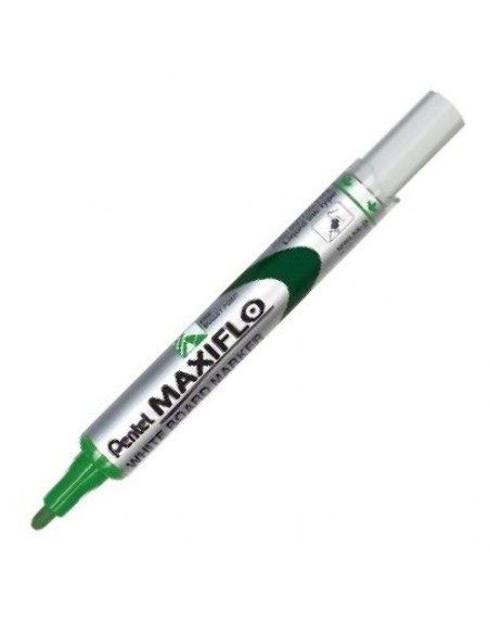 C 12 rotulador para pizarra blanca maxiflo s color verde punta media pentel