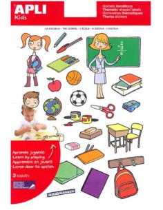 BOLSA 3 HOJAS GOMETS TEMATICOS LA ESCUELA