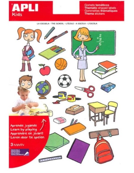 BOLSA 3 HOJAS GOMETS TEMATICOS LA ESCUELA