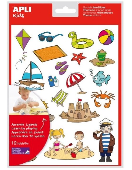 BOLSA 3 HOJAS GOMETS TEMATICOS LA PLAYA