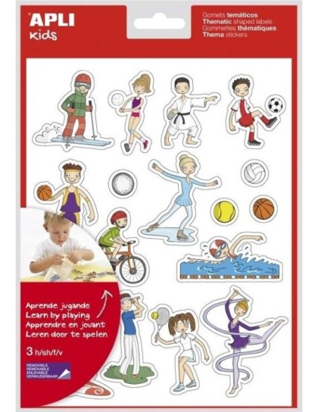 BOLSA 3 HOJAS GOMETS TEMATICOS LOS DEPORTES