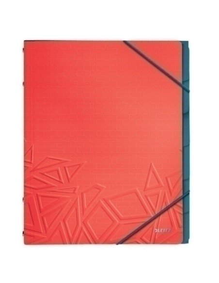 CARP.CLASIF.LEITZ A4 PP 6 SEP.ROJO - Pack de 4 unidades