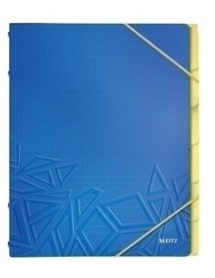 CARP.CLASIF.LEITZ A4 PP 6 SEP.AZUL - Pack de 4 unidades