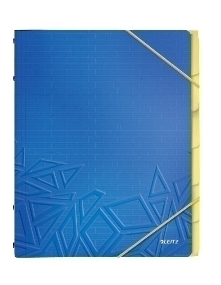 CARP.CLASIF.LEITZ A4 PP 6 SEP.AZUL - Pack de 4 unidades