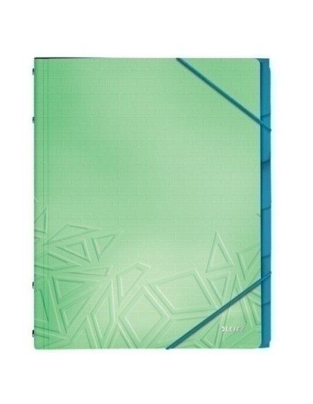CARP.CLASIF.LEITZ A4 PP 6 SEP.VERDE - Pack de 4 unidades