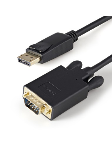 Cable 91cm de Vídeo Adaptador Conversor DisplayPort DP a VGA - Convertidor Activo - 1080p - Negro