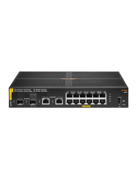 6100 12G Class4 PoE 2G/2SFP+ 139W Gestionado L3 Gigabit Ethernet (10/100/1000) Energía sobre Ethernet (PoE) 1U Negro
