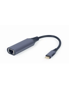 A-USB3C-LAN-01 base para portátil y replicador de puertos USB 3.2 Gen 1 (3.1 Gen 1) Type-C Negro, Gris