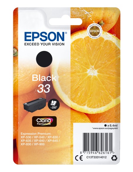Oranges Singlepack Black 33 Claria Premium Ink