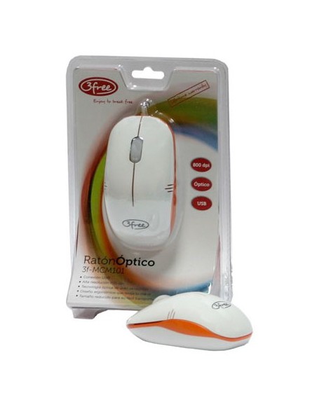 3F-MCM101/WO ratón USB tipo A Óptico 800 DPI 3F-MCM101/WO ratón USB tipo A Óptico 800 DPI