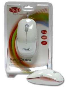 3F-MCM101/WP ratón USB tipo A Óptico 800 DPI