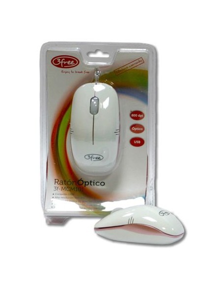 3F-MCM101/WP ratón USB tipo A Óptico 800 DPI 3F-MCM101/WP ratón USB tipo A Óptico 800 DPI