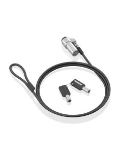 Cable de Seguridad tipo NANO con cerradura de llave para ordenador, monitor, portátil 1.5m