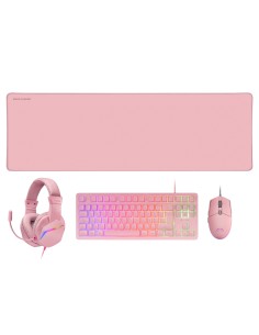 MCP-RGB3 teclado Ratón incluido USB QWERTY Español Rosa