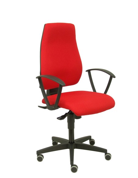 Silla Leganiel sincro tela rojo brazos fijos
