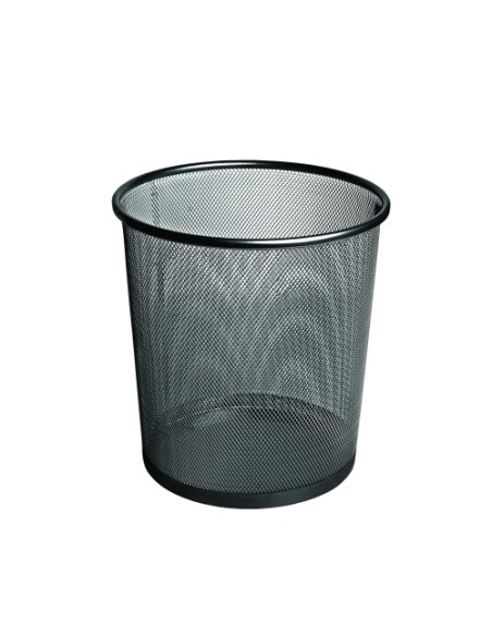 PAPELERA FOROFIS METAL REDONDA NEGRA
