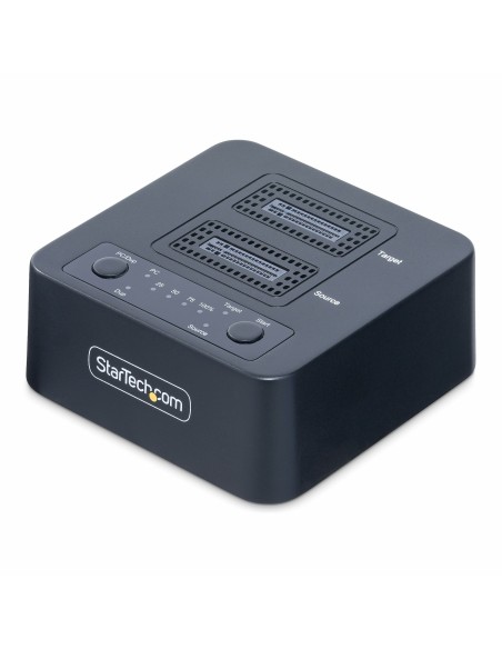 Dock Duplicador Clonador Autónomo 1:1 de Unidad SSD NVMe M.2 - 90GBpm - USB-C 3.2 de 20Gbps - Docking Station USB Tipo C de 2 Ba