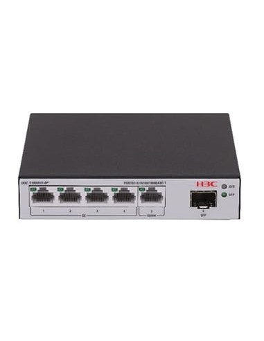 LS-1600V2-6P-GL switch Gestionado L2 Gigabit Ethernet (10/100/1000) Negro, Gris