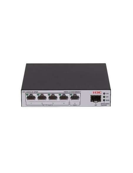 LS-1600V2-6P-HPWR-GL switch Gestionado L2 Gigabit Ethernet (10/100/1000) Energía sobre Ethernet (PoE) Gris, Negro