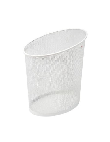MESHCORB BC papelera 18 L Plaza Acero Blanco