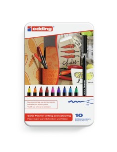 1300 colourpen rotulador Negro, Azul, Marrón, Verde, Naranja, Rosa, Púrpura, Rojo, Amarillo 10 pieza(s)