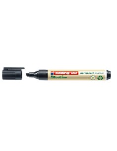 22 EcoLine marcador permanente Punta de cincel Negro