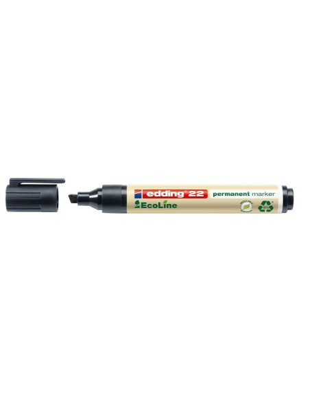 22 EcoLine marcador permanente Punta de cincel Negro