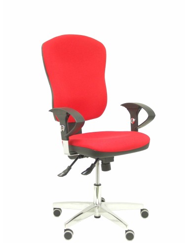 Silla Moral sincro tela rojo brazos regulables