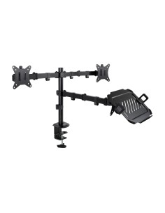 Soporte de Mesa para 2 Pantallas 17"-32" y Portátil, Negro