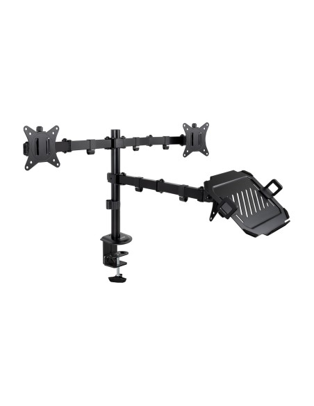 Soporte de Mesa para 2 Pantallas 17"-32" y Portátil, Negro