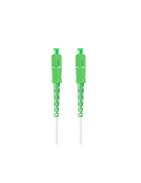 FO-SASA-SS21-0100-WH cable de fibra optica 10 m SC G.657.A2 Verde, Blanco