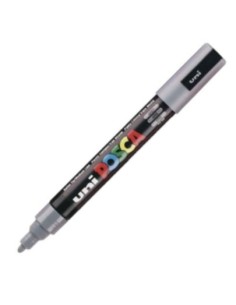 Marcador uni posca pc5m color gris punta 18 25mm