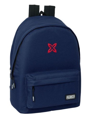 MOCHILA DOBLE PARA PORTATIL 156 USB MUNICH BASICOS MARINO 31x44x18CM