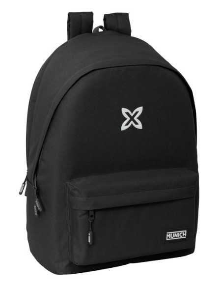 MOCHILA DOBLE PARA PORTATIL 156 USB MUNICH BASICOS NEGRO 31x44x18CM