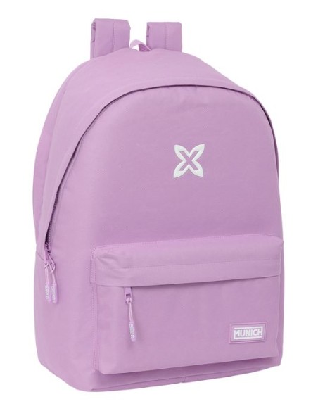 MOCHILA DOBLE PARA PORTATIL 156 USB MUNICH BASICOS LILA 31x44x18CM