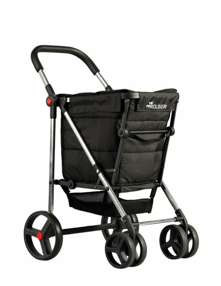 BAS001-1023 bolsa de compras Negro Bolsa para carrito de la compra