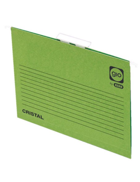 CARPETA COLGANTE CAJÓN VISOR CORTO CRISTAL FOLIO LOMO V COLOR VERDE GIO 400021957