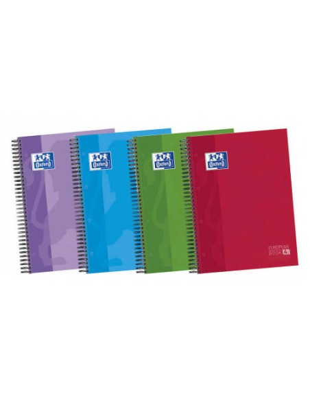 CUADERNO EUROPEANBOOK 4 TAPA EXTRADURA A4+ 120 HOJAS 5X5 COLORES SURTIDOS CON SEPARADORES-50% HOJAS GRATIS OXFORD 400027275 Pack