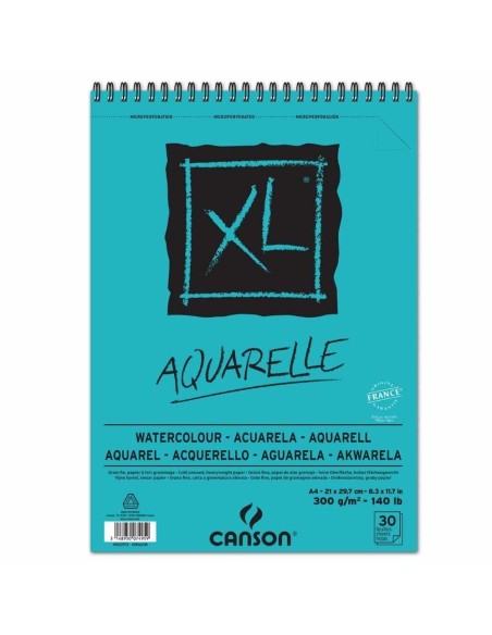 XL Aquarelle A4 cuaderno y block 30 hojas Azul